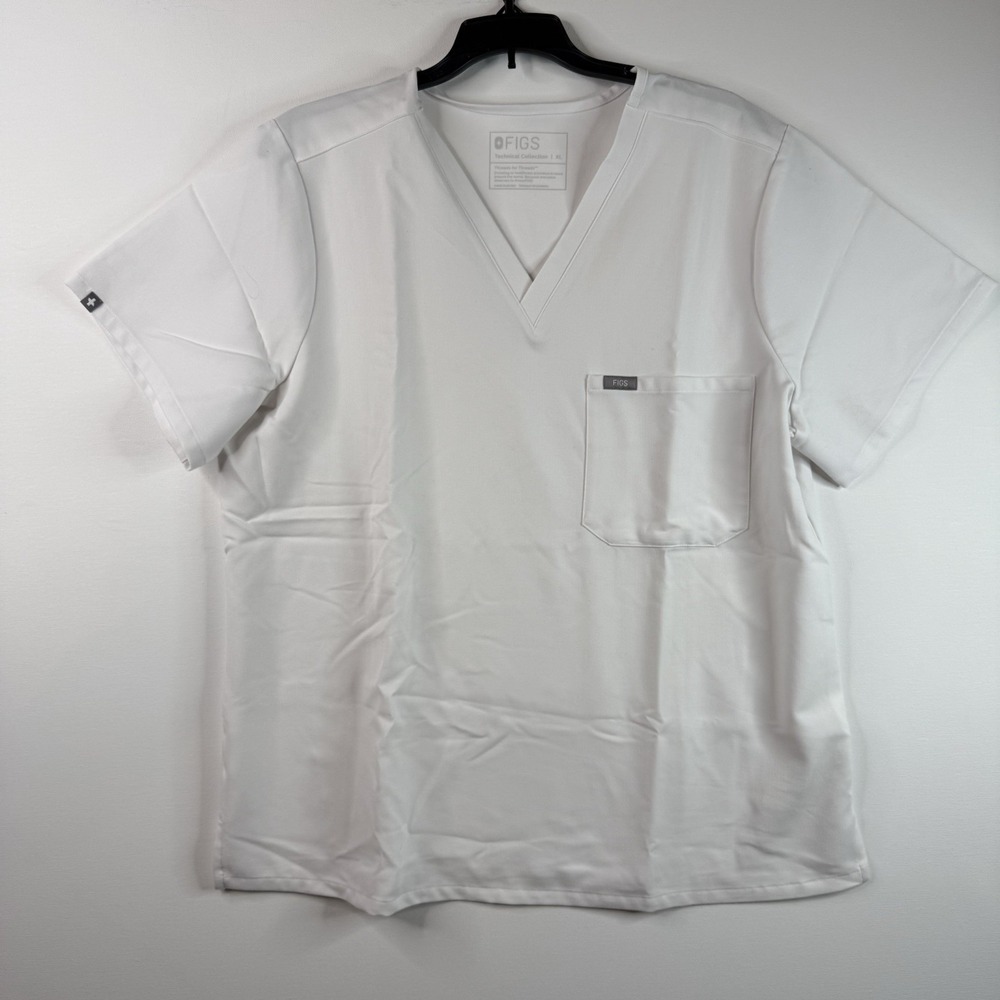 figs scrub V-neck Top Women's White technical Collection XL
